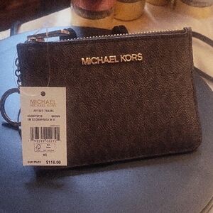 Michael Kors Brown Jet Set Travel Pouch